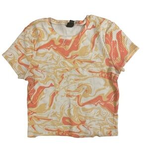 Wild Fable Crop Color Swirl T-Shirt